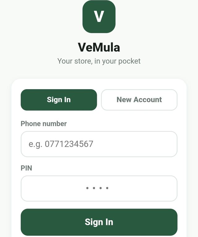 Sign-in screen